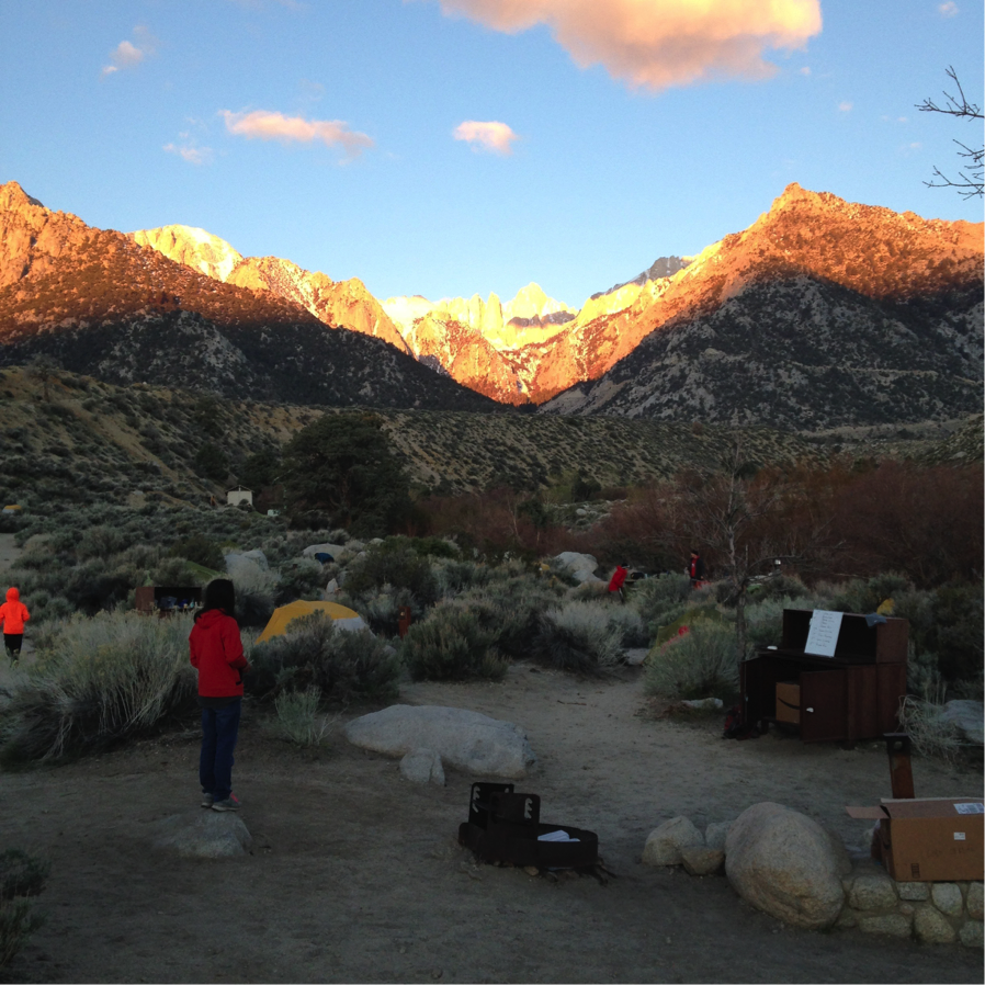 Mt Whitney – early morning on Summit Day - 15.5 miles from base camp