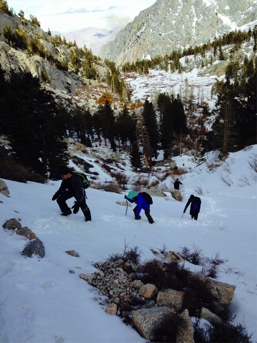 The climbing column approaching 10,000 ft., Owen’s Valley in the distance